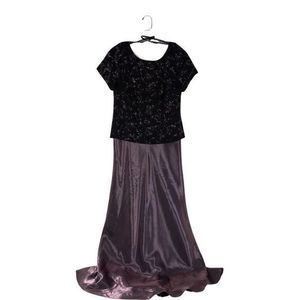 Karen Miller‎ VTG Purple Sequins Maxi